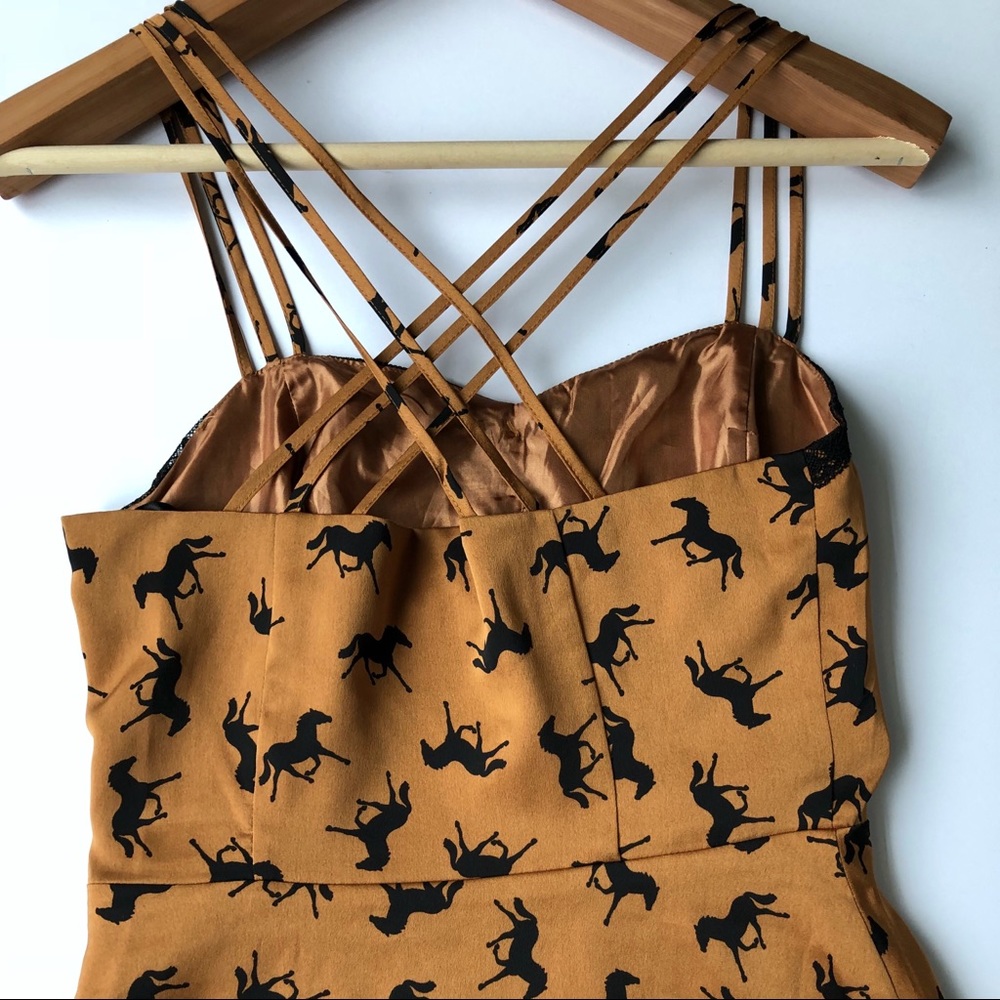Boutique Small Sweetheart A-line Mustard Dress D6 - Picture 6 of 7